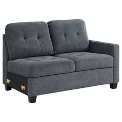 Georgina Upholstered Raf Chair Steel Grey - MyWaynesHome #