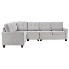 Georgina 4-piece Upholstered Modular Sectional Sofa Beige - MyWaynesHome #