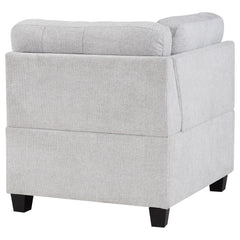 Georgina Upholstered Corner Chair Steel Beige - MyWaynesHome #