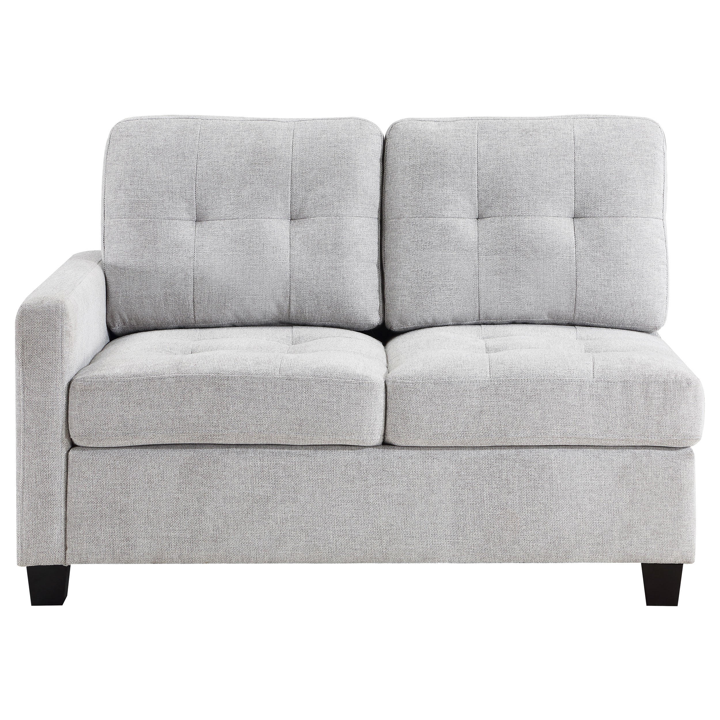 Georgina Upholstered Laf Chair Steel Beige - MyWaynesHome #