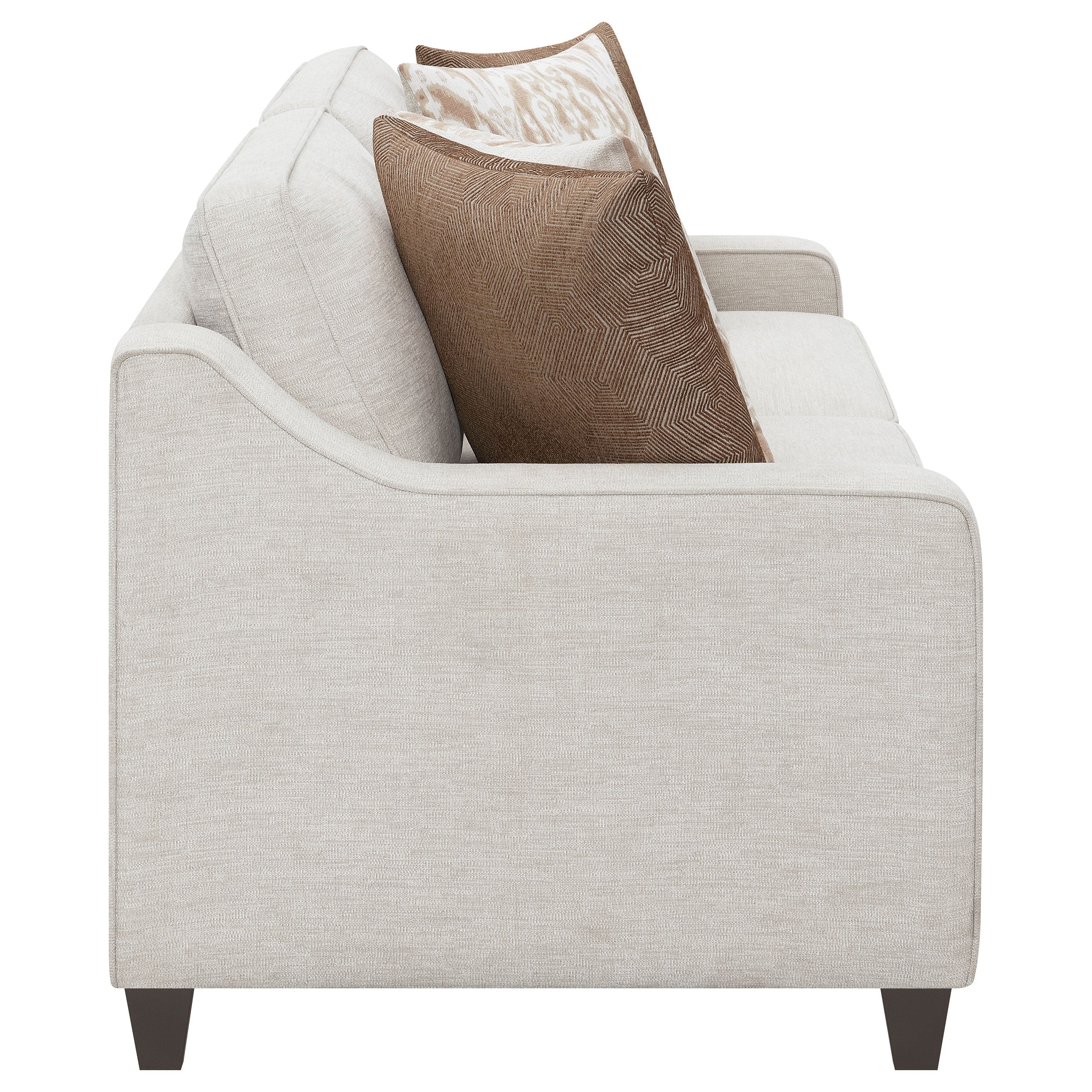 Christine 2-piece Upholstered Sloped Arm Sofa Set Beige - MyWaynesHome #