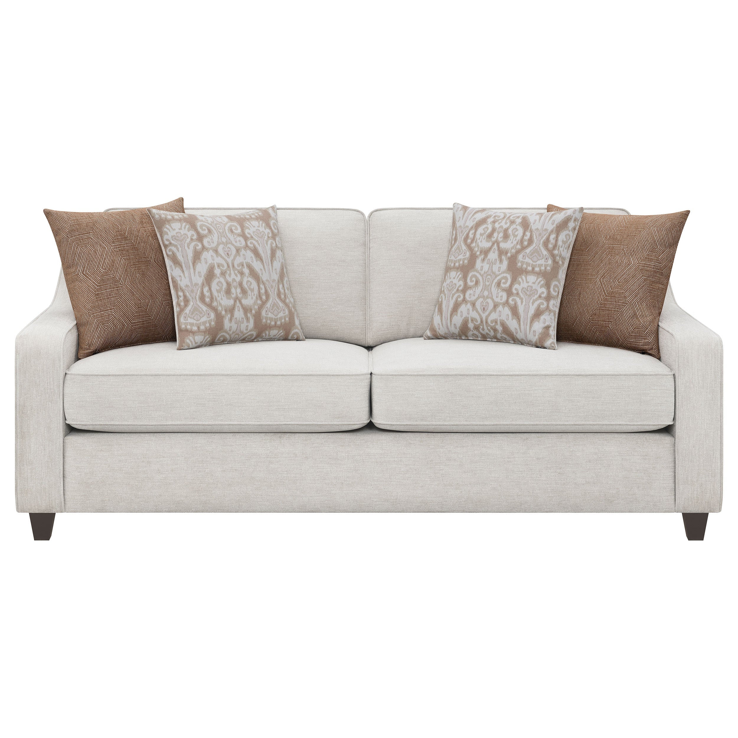 Christine 3-piece Upholstered Sloped Arm Sofa Set Beige - MyWaynesHome #