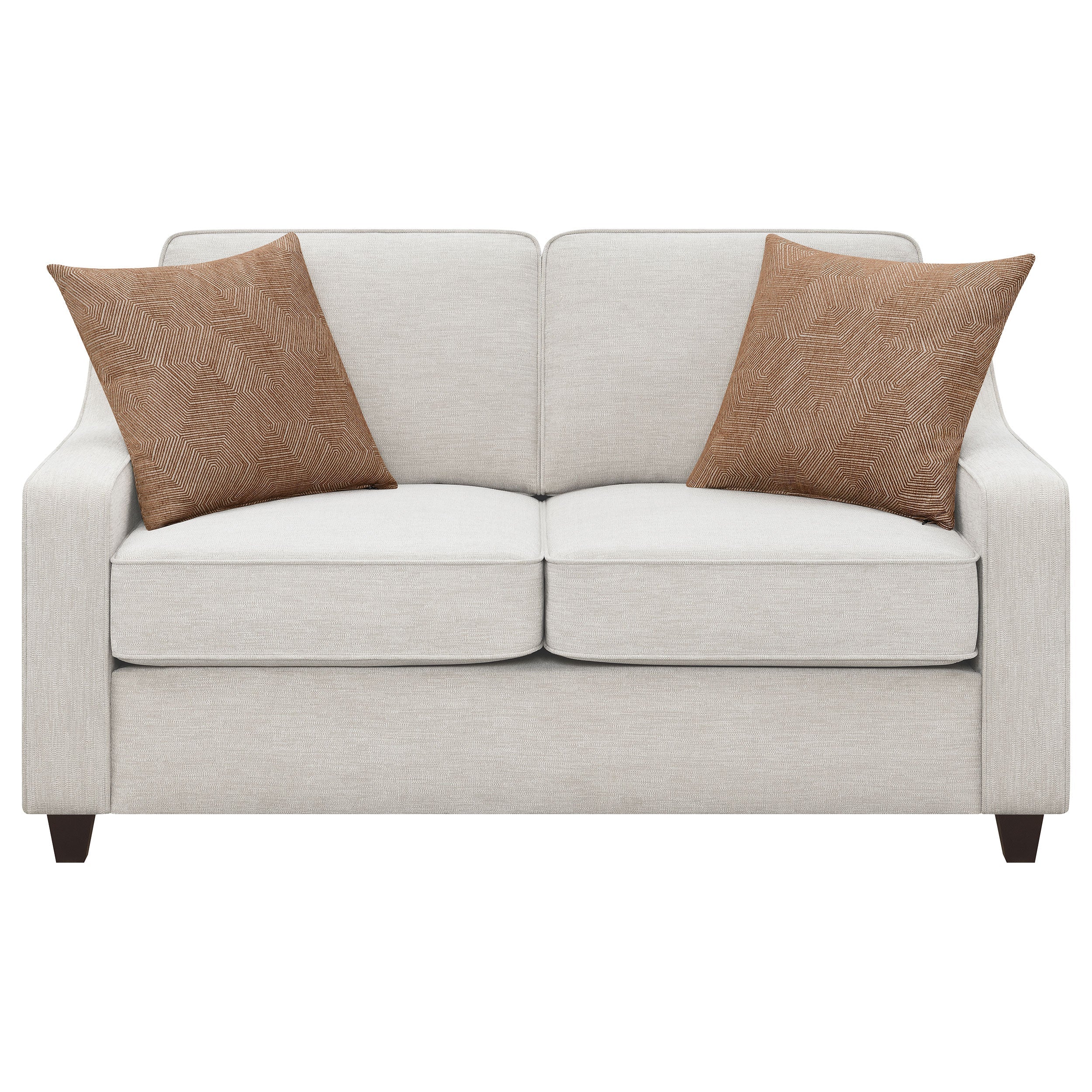 Christine 3-piece Upholstered Sloped Arm Sofa Set Beige - MyWaynesHome #