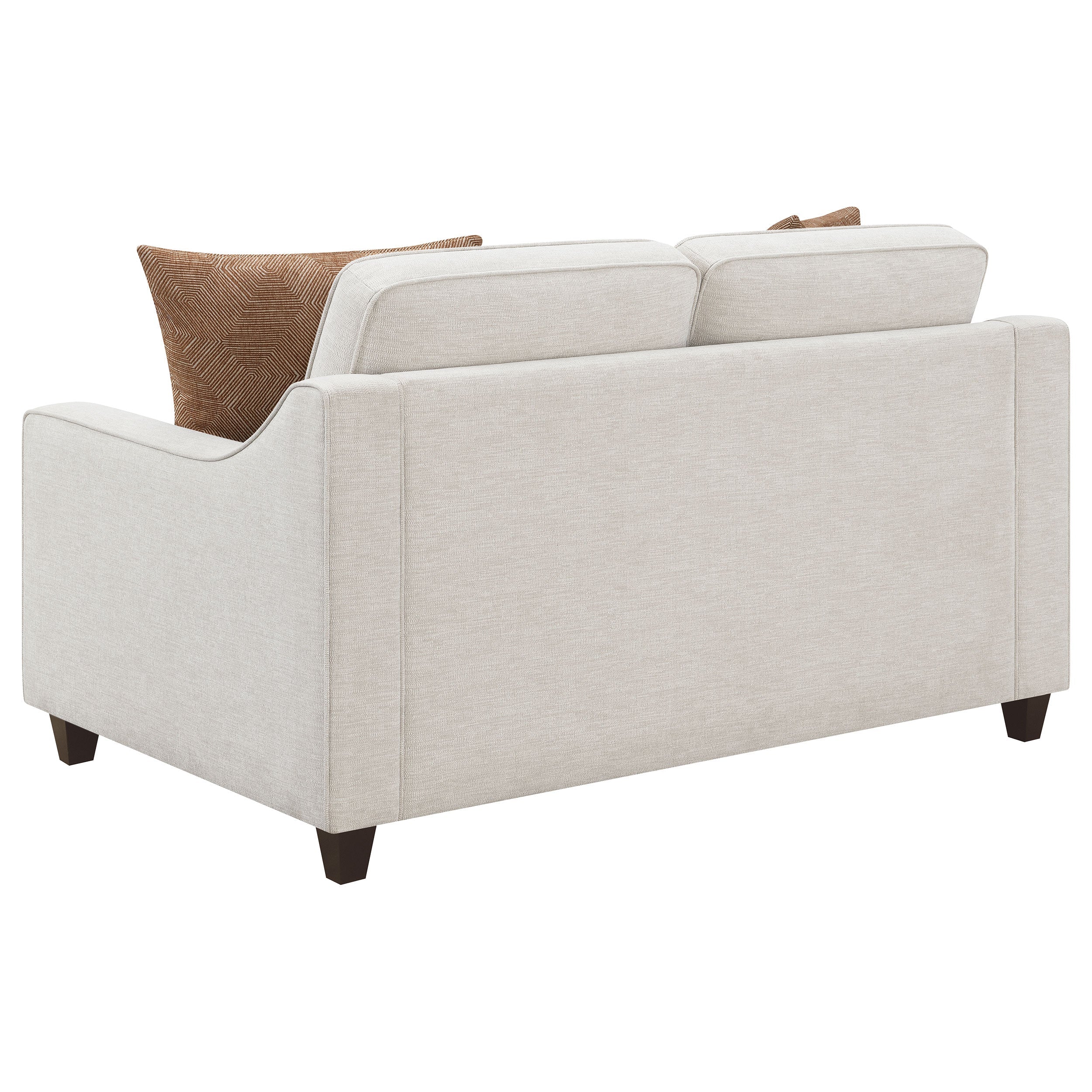Christine Upholstered Sloped Arm Loveseat Beige - MyWaynesHome #