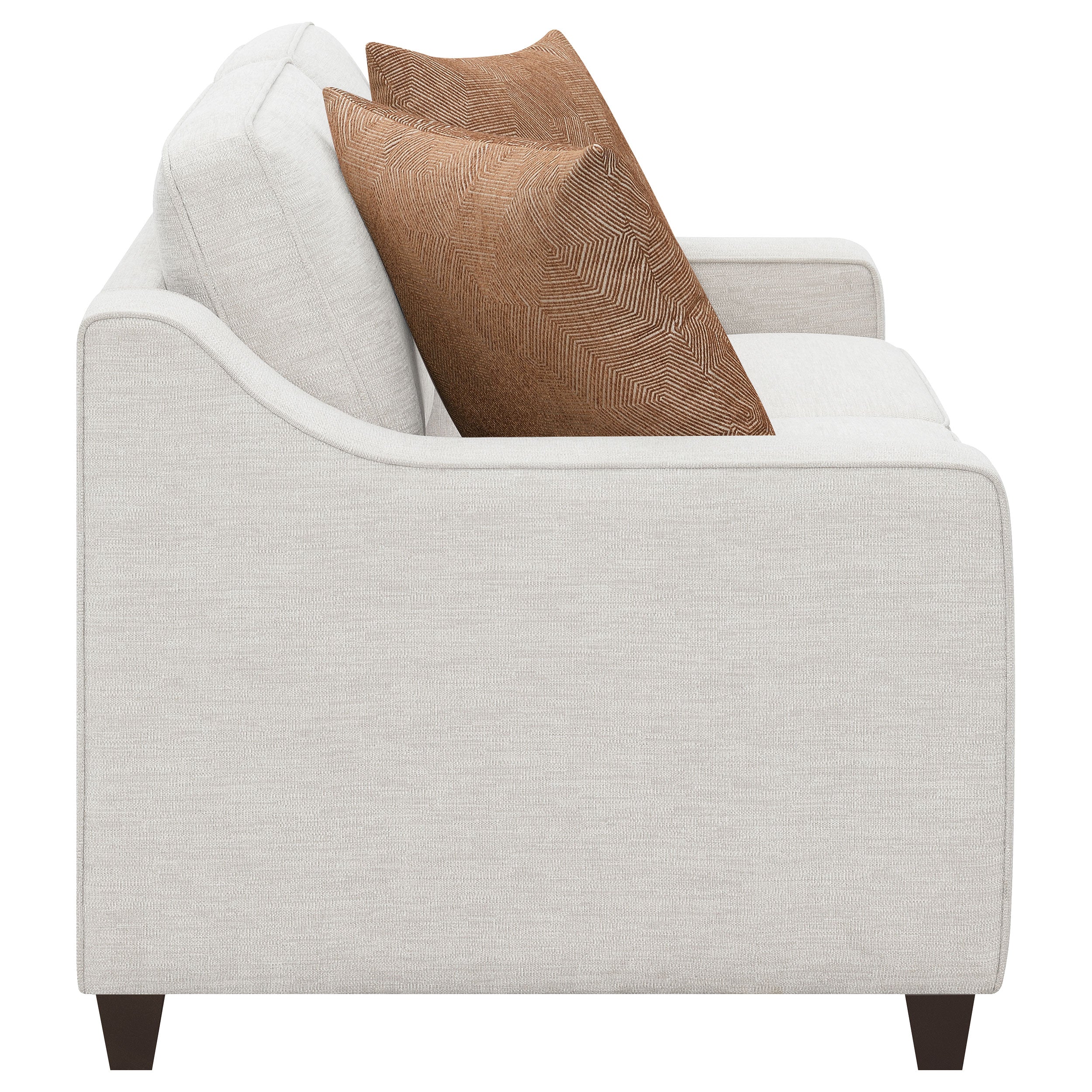 Christine Upholstered Sloped Arm Loveseat Beige - MyWaynesHome #
