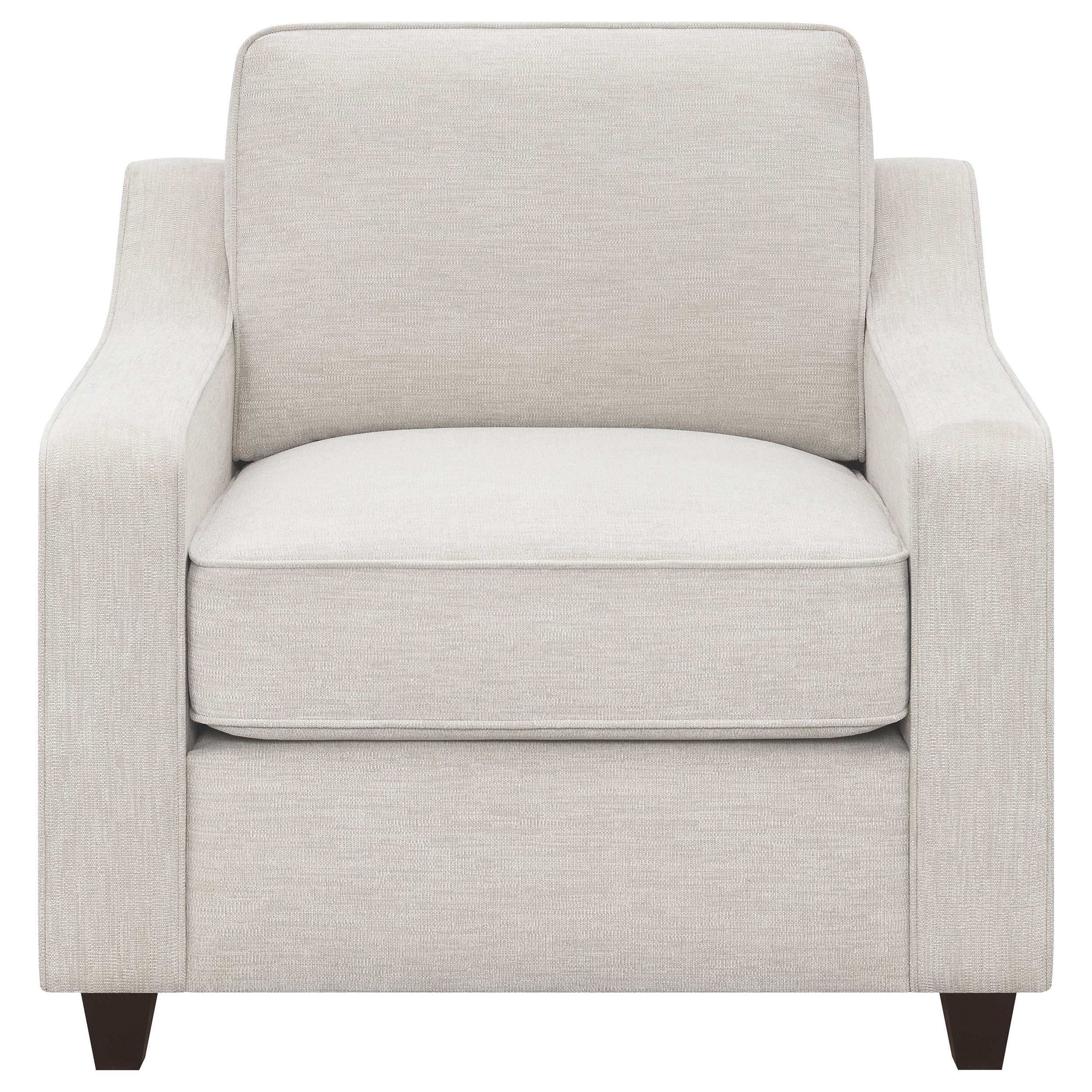 Christine Upholstered Sloped Arm Accent Chair Beige - MyWaynesHome #