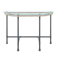 Brantley - Sofa Table - Clear Glass & Sandy Gray