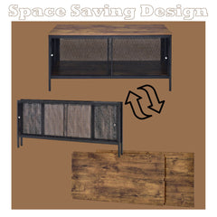 Winam - Coffee Table - Antique Oak & Black