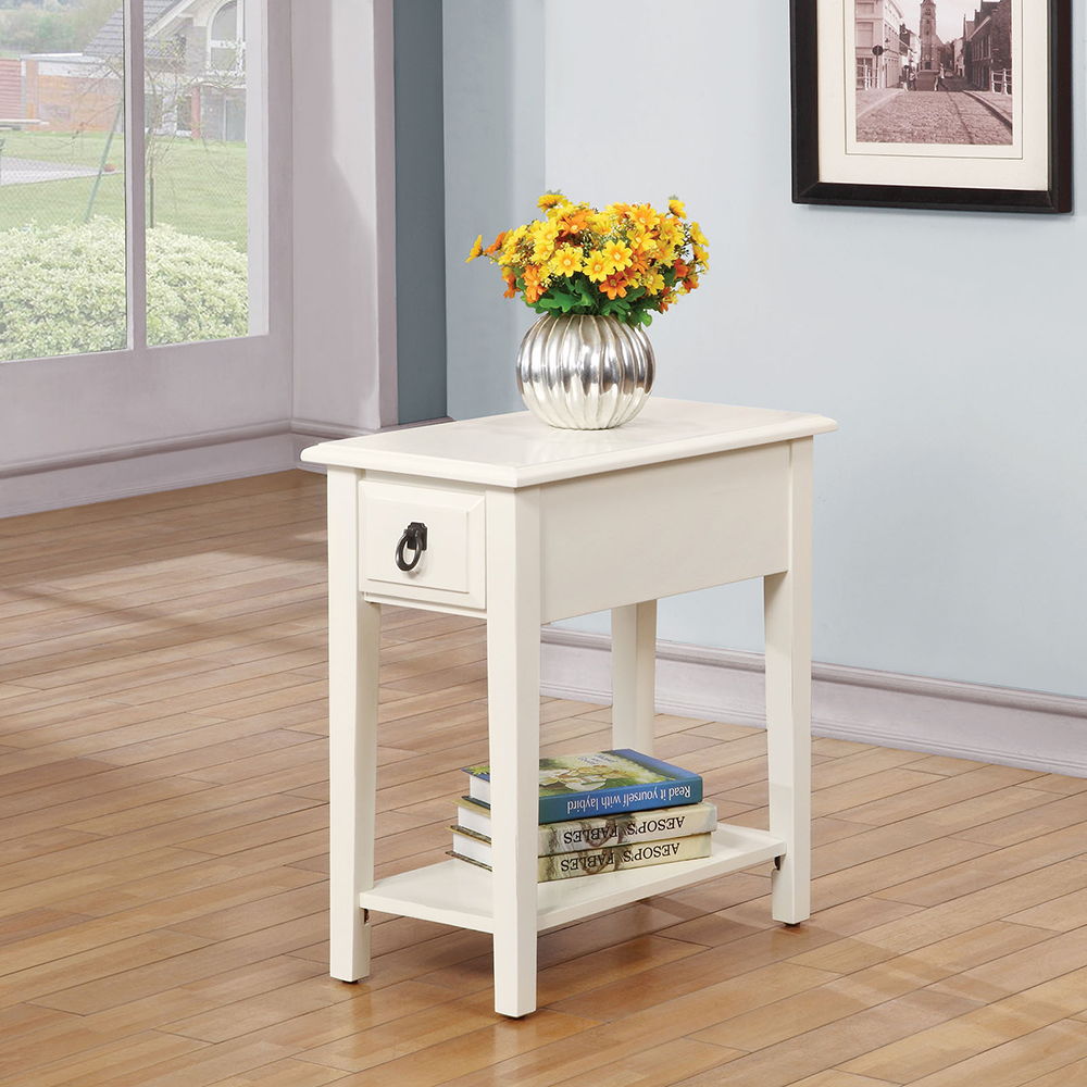 Jeana - Accent Table - White
