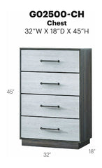 Aberdeen - Chest - Gray / Oak