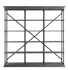 Rukia - 84" Bookshelf - Gray & Black