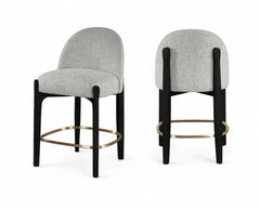 Torino - Counter Stool With Brushed Black Base