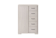 Clara - 5 Piece King Bedroom Set (Bed, Dresser & Mirror, Nightstand, Chest) - Beige