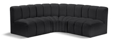 Arc - Faux Leather 4 Piece Corner Modular Sofa
