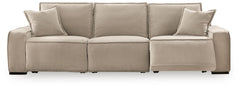Carceri - 3-Piece Power Sectional Reclining Sofa With Armless Power Recliner - Cashmere
