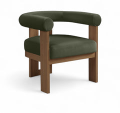 Arienzo - Performance Fabric Upholstered Accent Chair - Walnut Base
