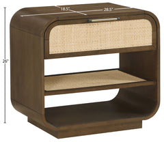 Windsor - Solid Wood Nightstand - Brown