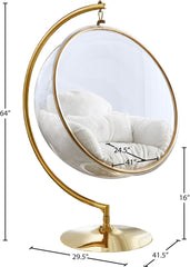 Luna - Swing Accent Chair - White