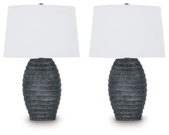 Caronick - Poly Table Lamp (Set of 2) - Antique Silver Finish