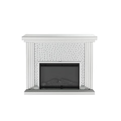 Nysa - 40" Fireplace - Mirrored & Faux Crystals