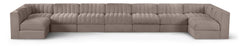 Rummi - Armless Velvet Performance Fabric Upholstered 9 Piece Modular Sectional