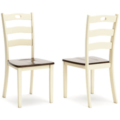 Woodanville - Dining Room Side Chair (Set of 2) - Cream / Brown