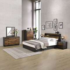 Eos - Mirror - Walnut & Black