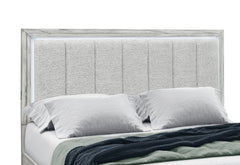 Elsie - Queen Bed With LED - Light Grey