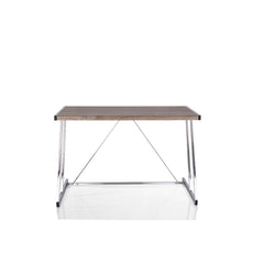 Finis - Writing Desk With USB - Weathered Oak & Chrome