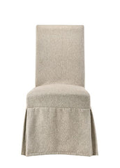 Faustine - 40" Side Chair (Set of 2) - Tan Fabric & Salvaged Light Oak