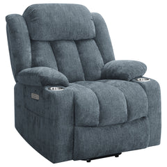 Houston Upholstered Power Lift Recliner Slate Blue - MyWaynesHome #