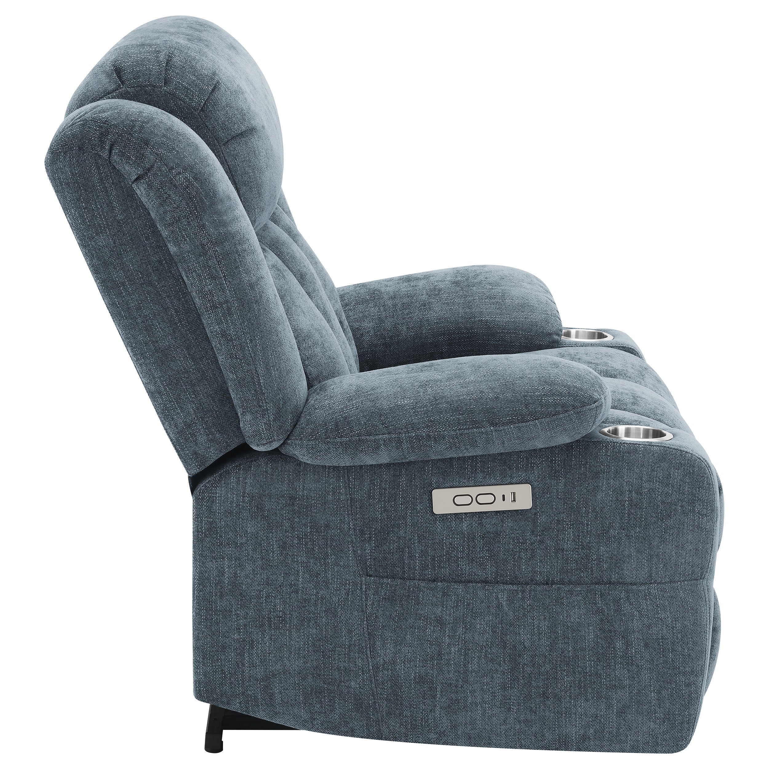 Houston Upholstered Power Lift Recliner Slate Blue - MyWaynesHome #
