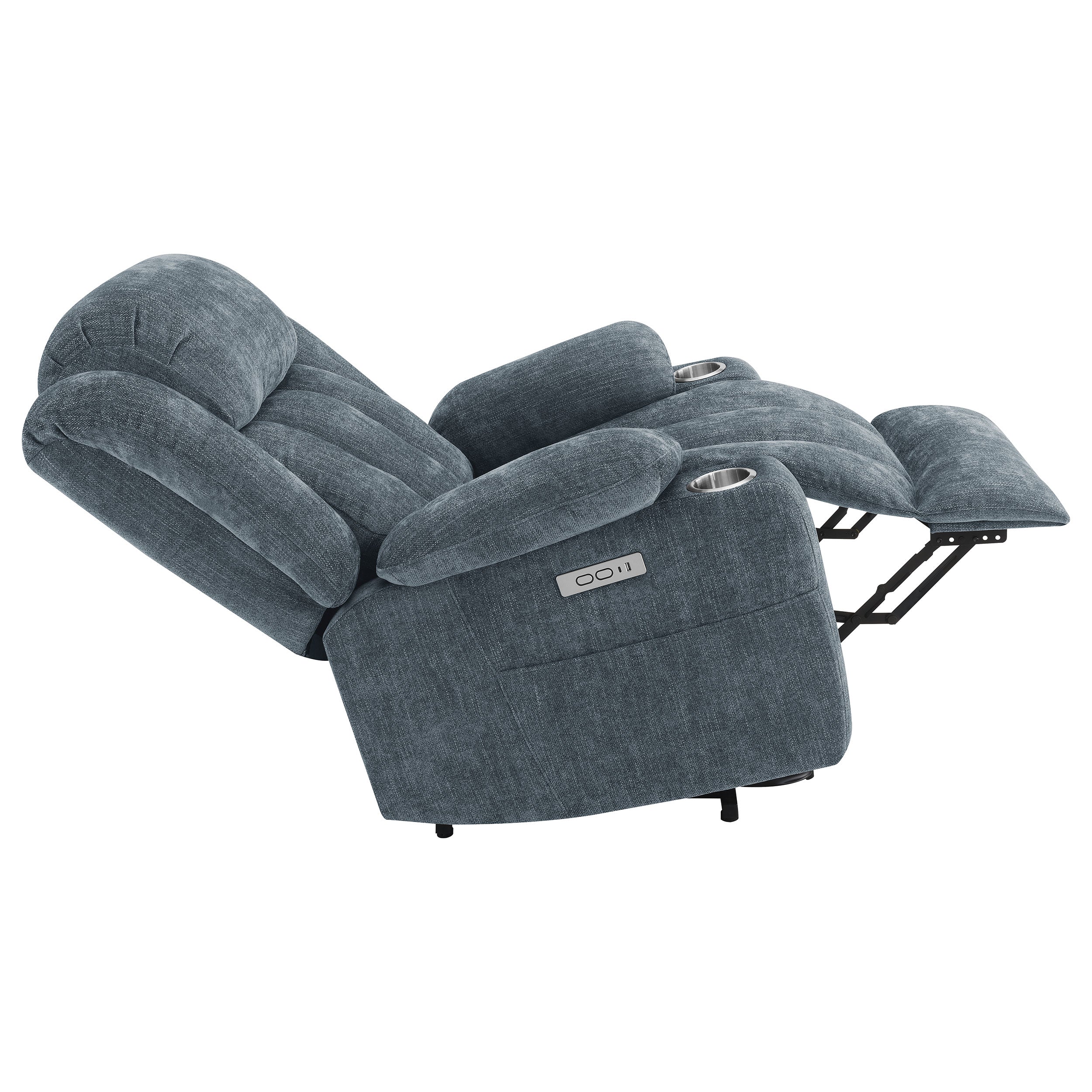 Houston Upholstered Power Lift Recliner Slate Blue - MyWaynesHome #