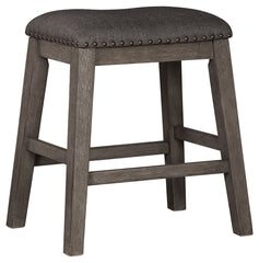 Caitbrook - Upholstered Stool (Set of 2) - Gray
