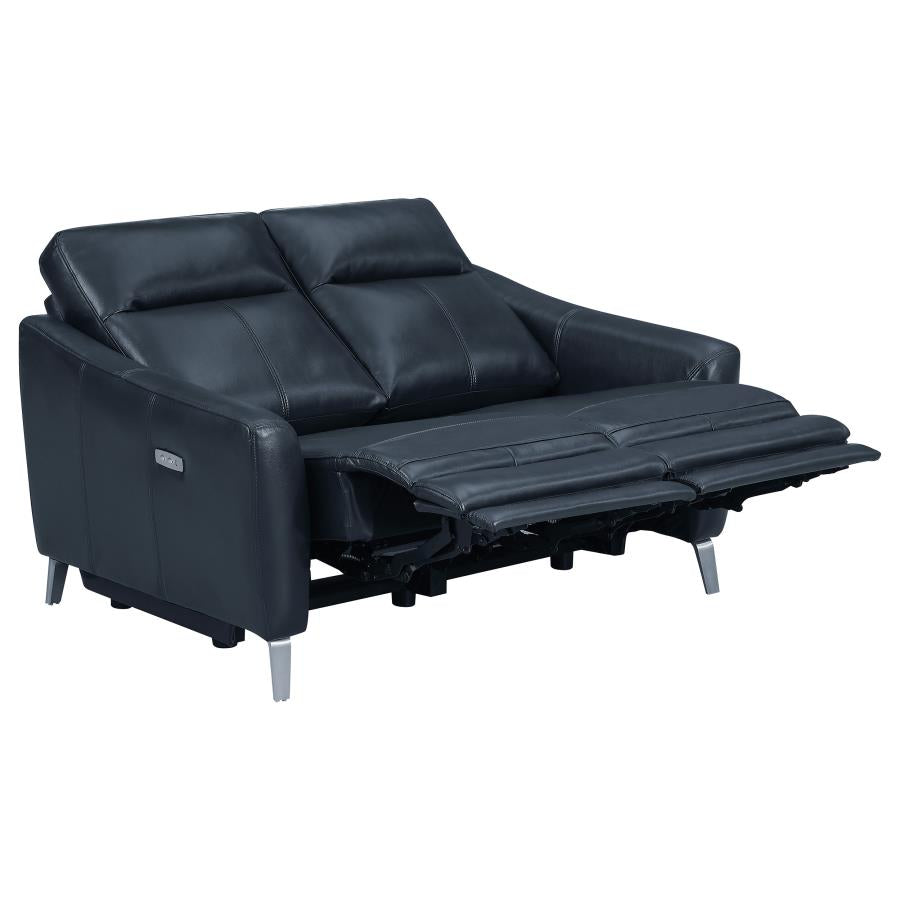Derek Blue Power Loveseat - MyWaynesHome #
