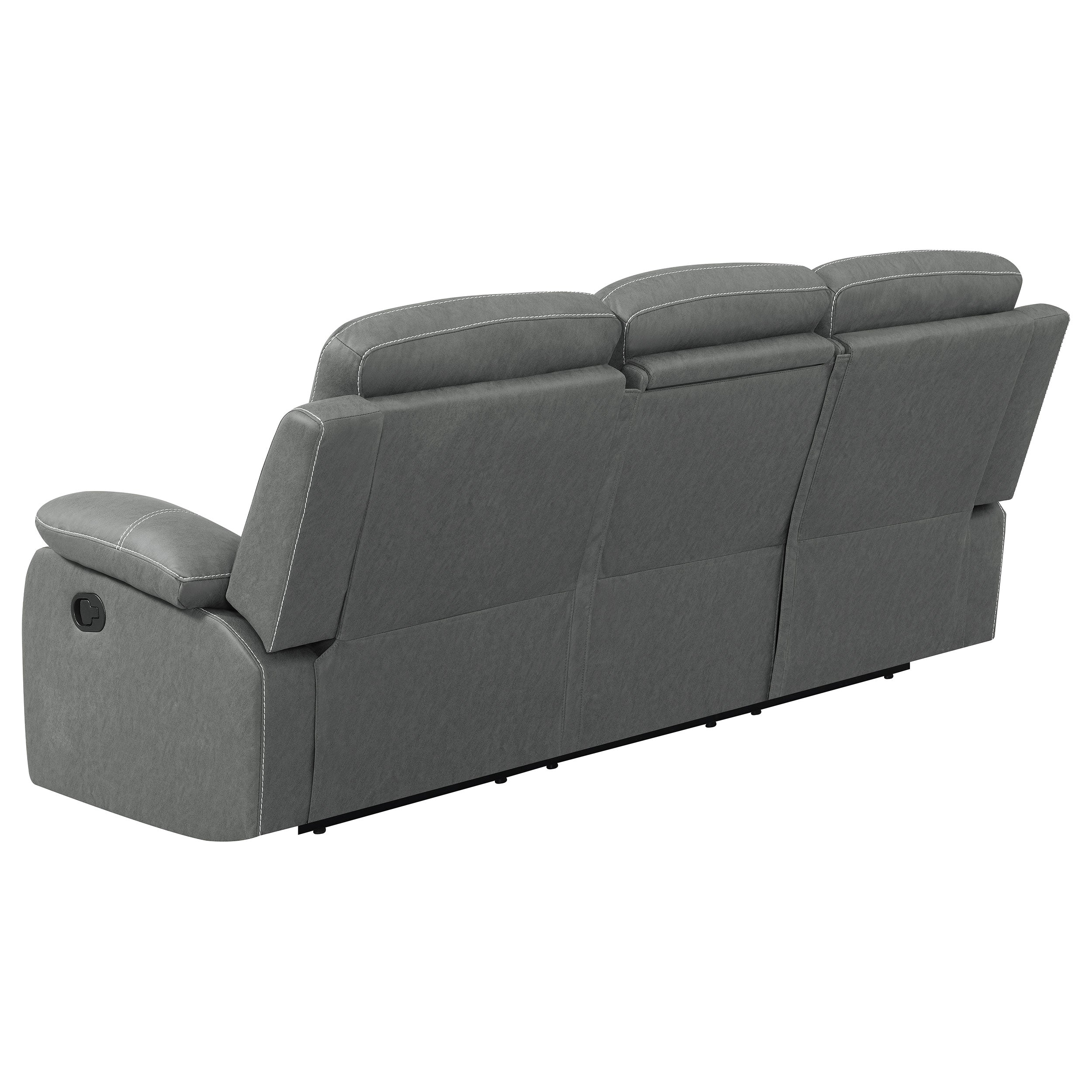 Nova 2-piece Upholstered Padded Arm Sofa Set Dark Grey - MyWaynesHome #