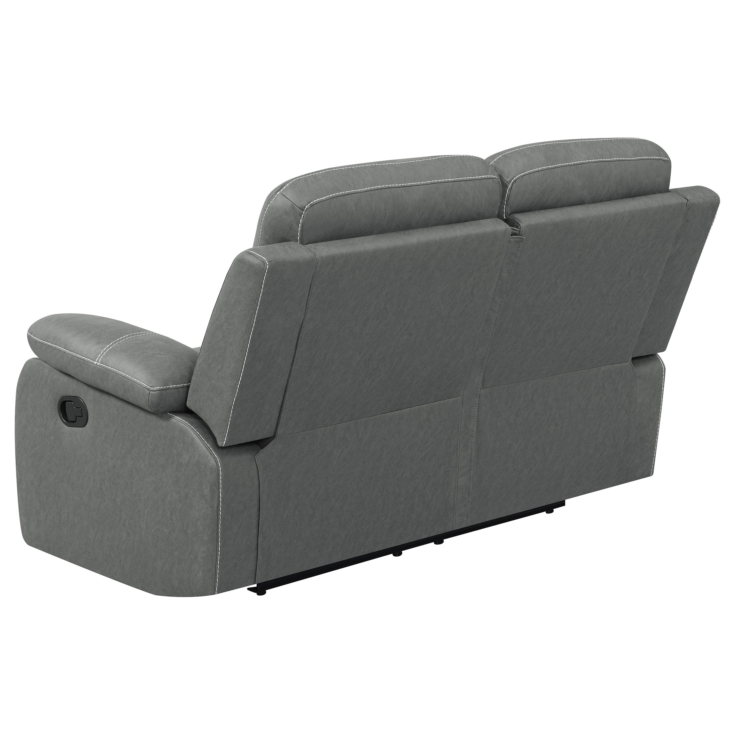 Nova 2-piece Upholstered Padded Arm Sofa Set Dark Grey - MyWaynesHome #
