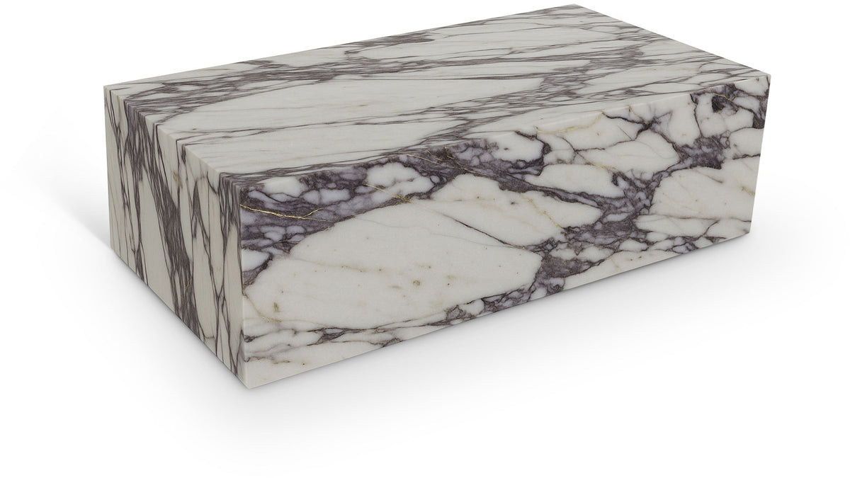 Bolzano - Marble Coffee Table - White / Gray
