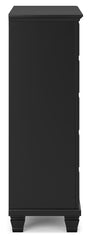 Lanolee - Five Drawer Chest - Black