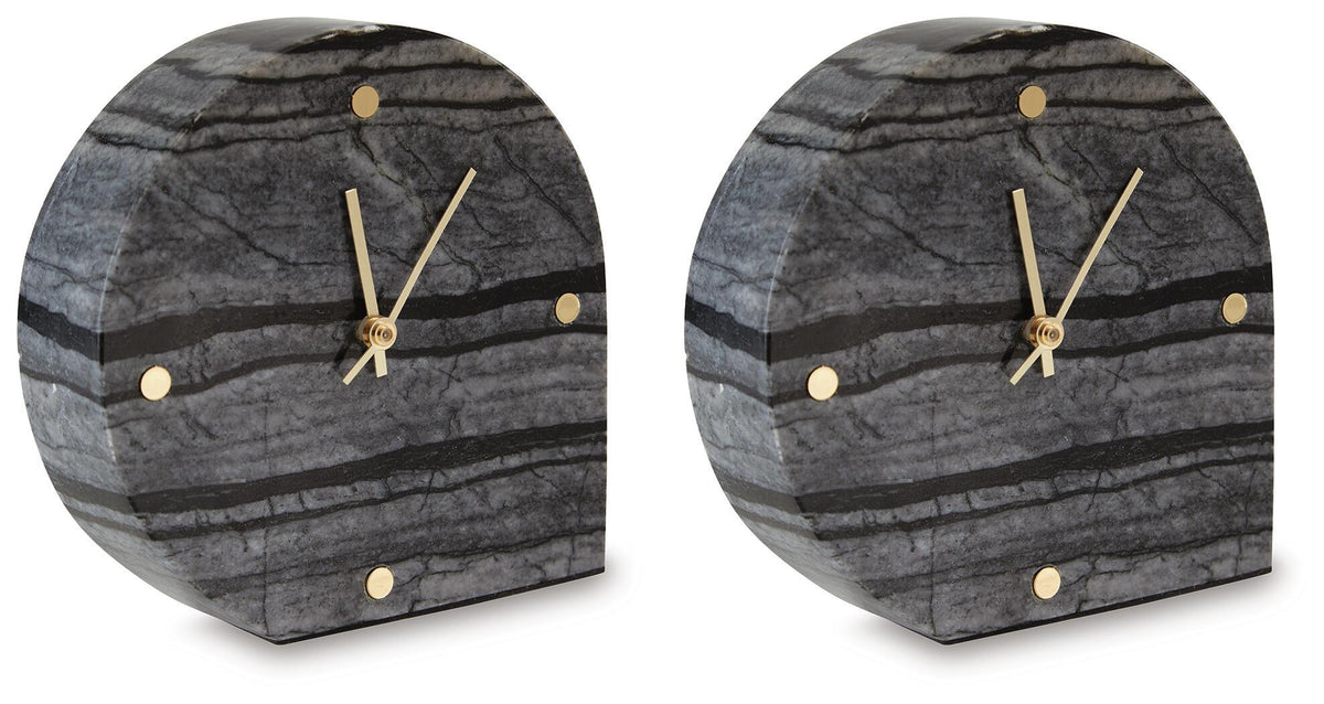 Janmour - Table Clock (Set of 2) - Black