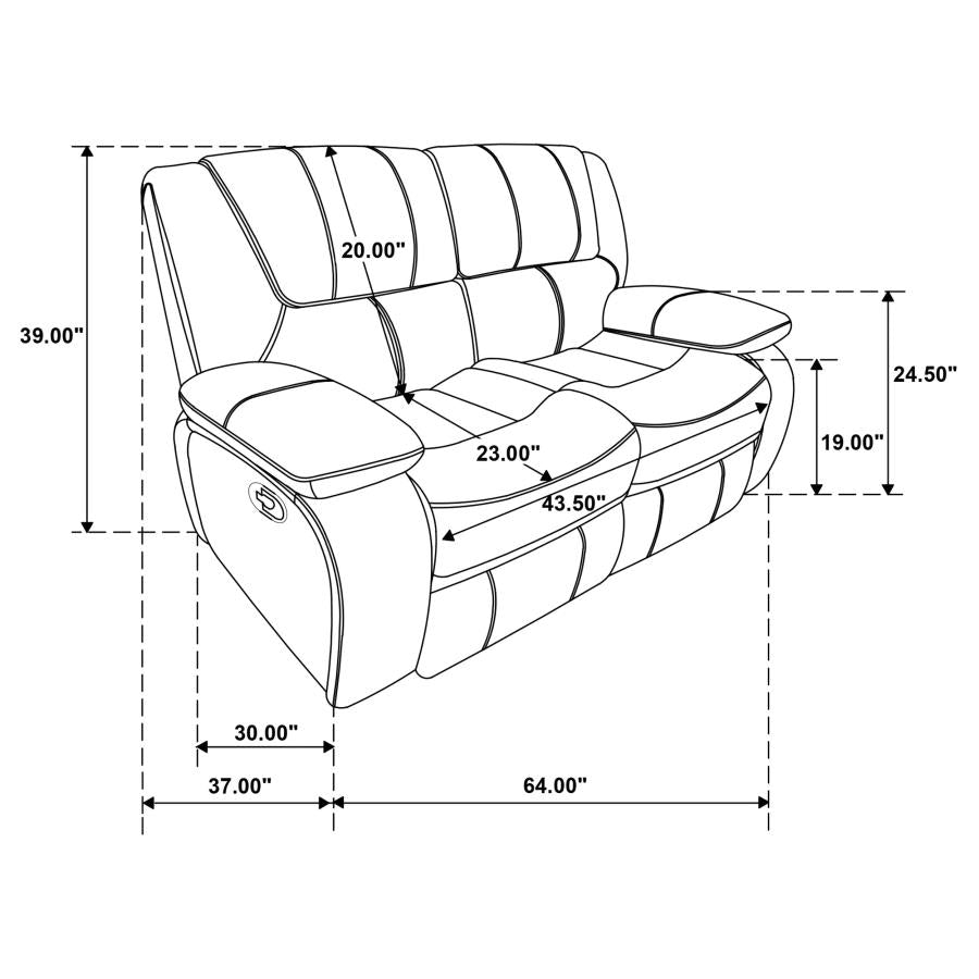 Black Motion Loveseat - MyWaynesHome #