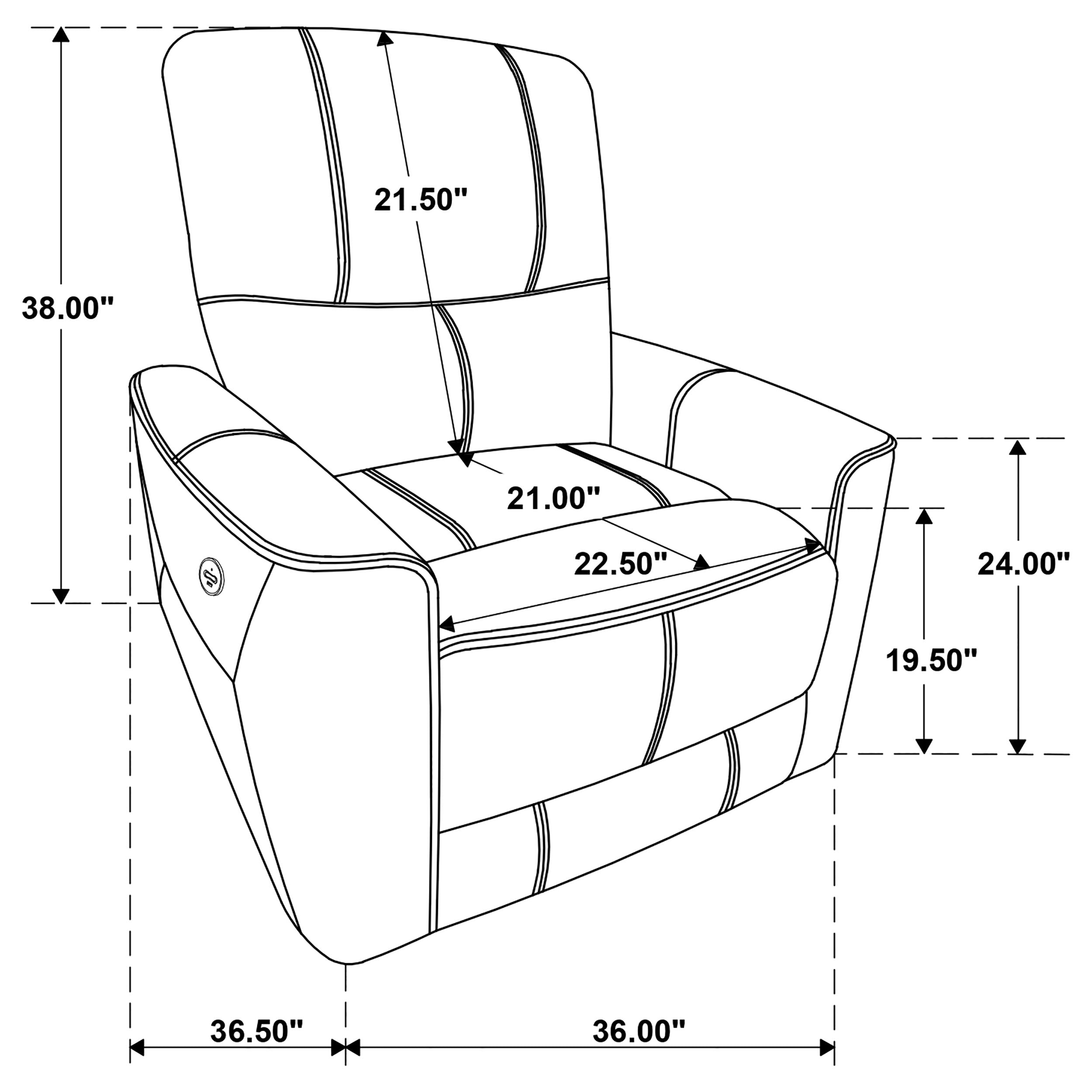 Greenfield Upholstered Power Recliner Chair Ivory - MyWaynesHome #