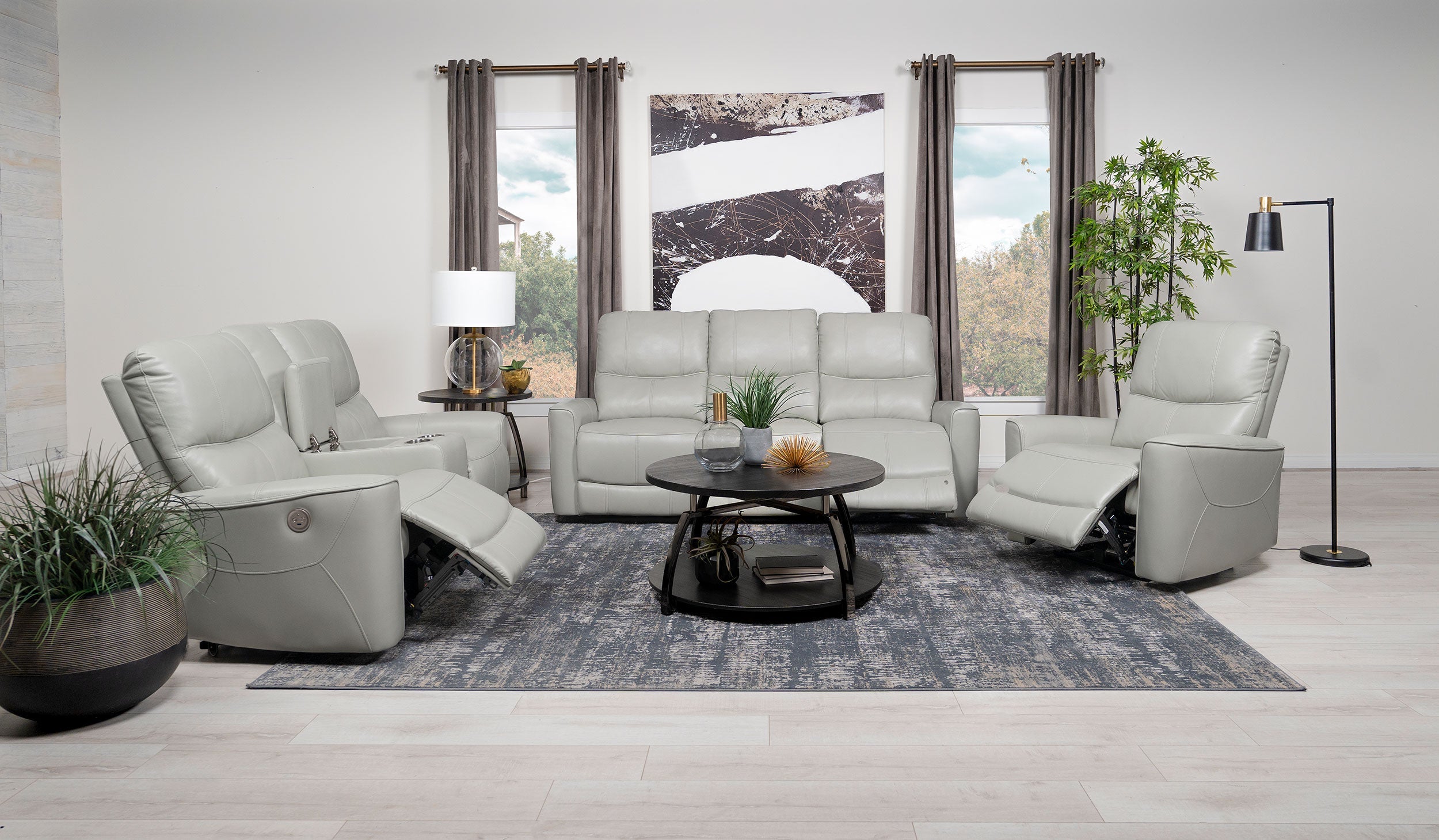 Greenfield Upholstered Power Recliner Chair Ivory - MyWaynesHome #