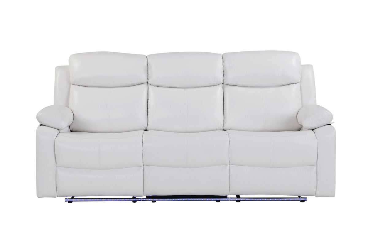 U6026 - Reclining Sofa With LED - White