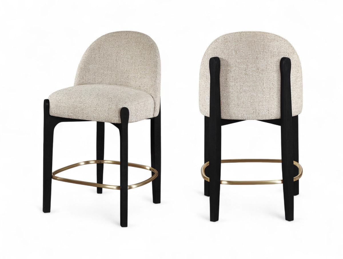 Torino - Counter Stool With Brushed Black Base