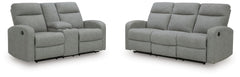Gauntlet - 2 Pc. - Reclining Sofa And Loveseat - Sterling