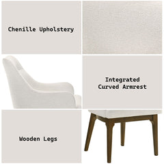 Kasha - Side Chair (Set of 2) - Chenille / Vintage Oak