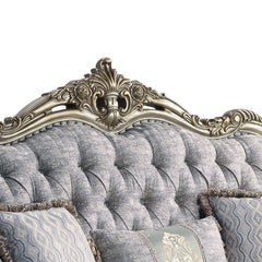 Miliani - Sofa With 5 Pillows - Fabric & Antique Bronze