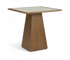 Atrium - Glass Top And Wood Base Dining Table