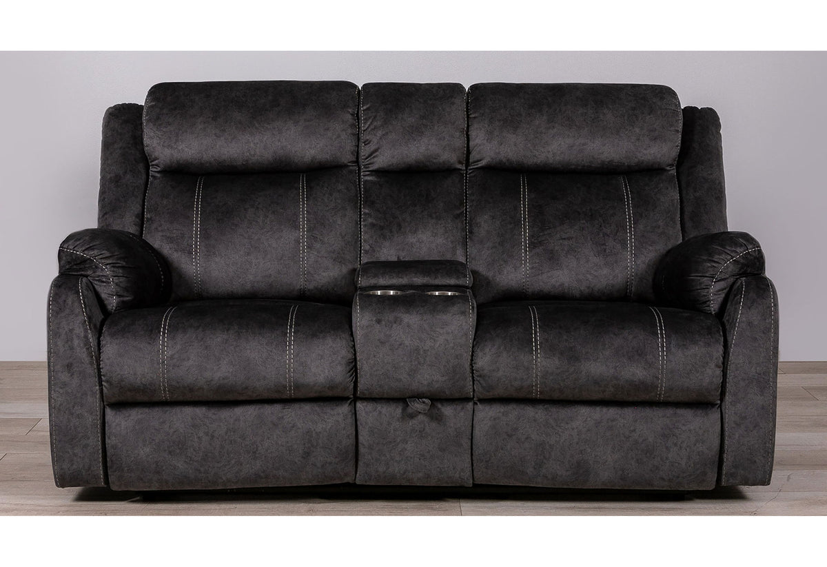 U7303 - Console Power Recliner Loveseat - Domino Granite
